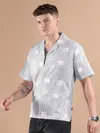 White Printed Cuban Shirt